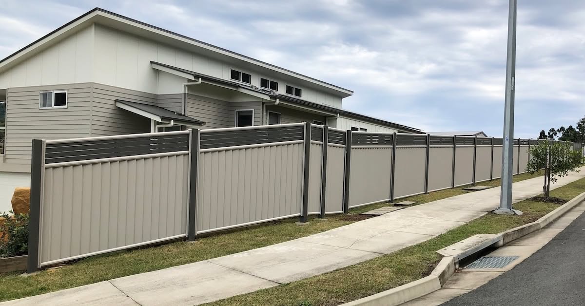 Colorbond slat fencing